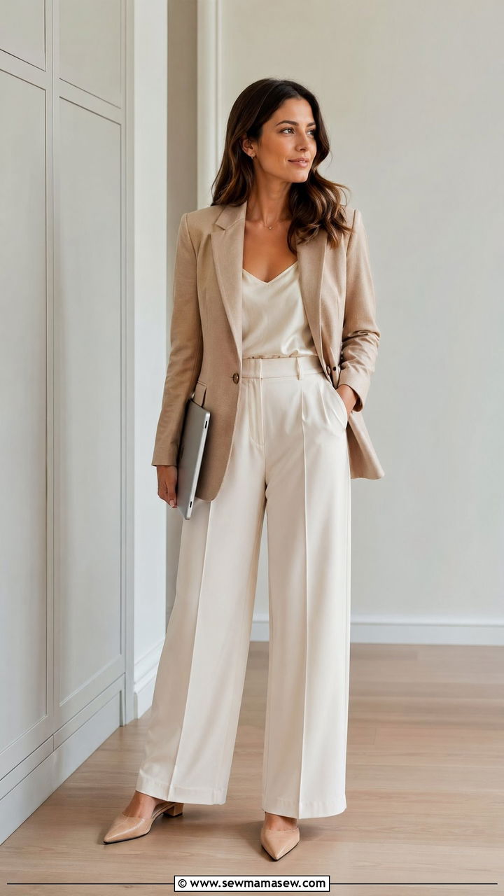 Beige Work Outfit 2026 - 35 work outfits 2026