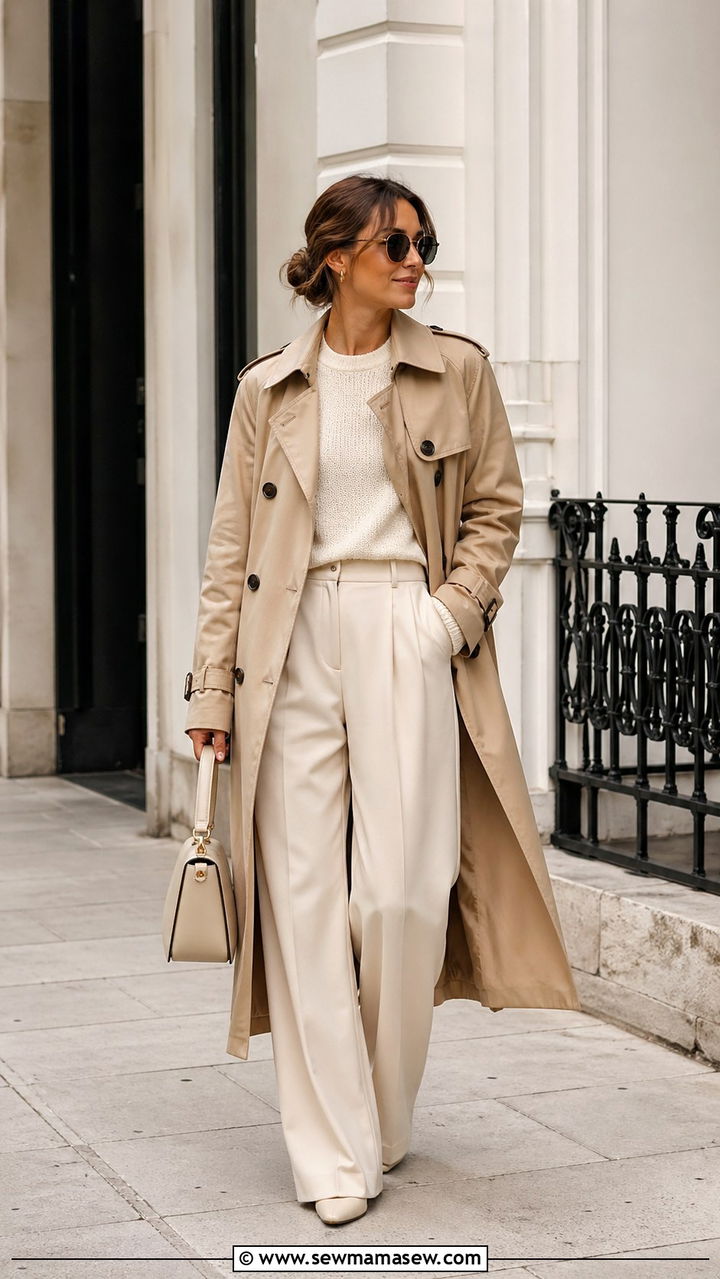 Beige trench coat outfit - 40 All beige outfit ideas