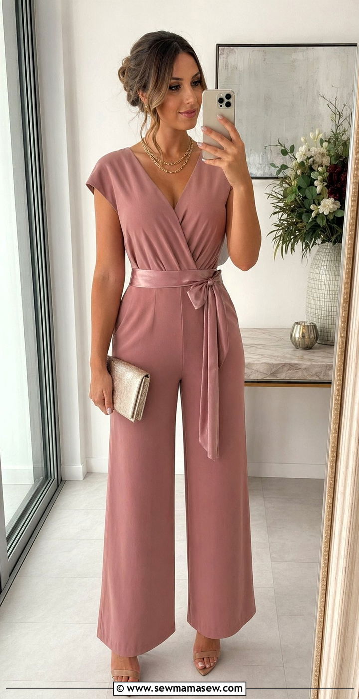 Belted Jumpsuit Wedding Guest Outfit - 30 Wedding guest outfits with jumpsuit