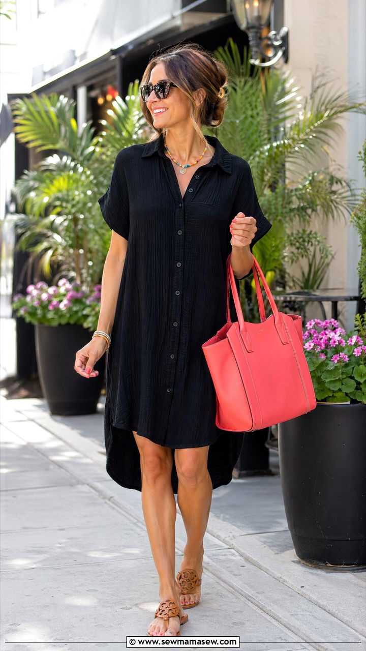 Black Shirt Dress Summer Outfit - 35 Summer outfits with shirt dresses