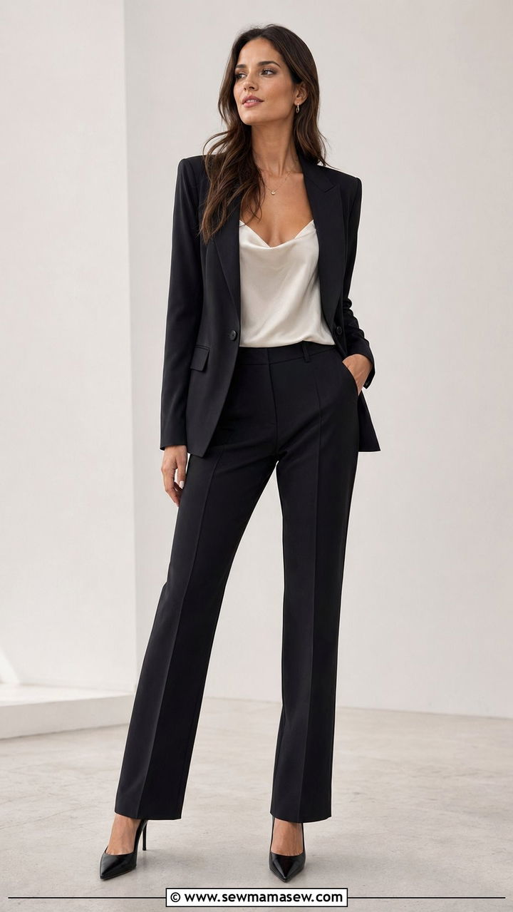 Black Tailored Pantsuit For Wedding Guest - 30 Wedding guest outfits with pants