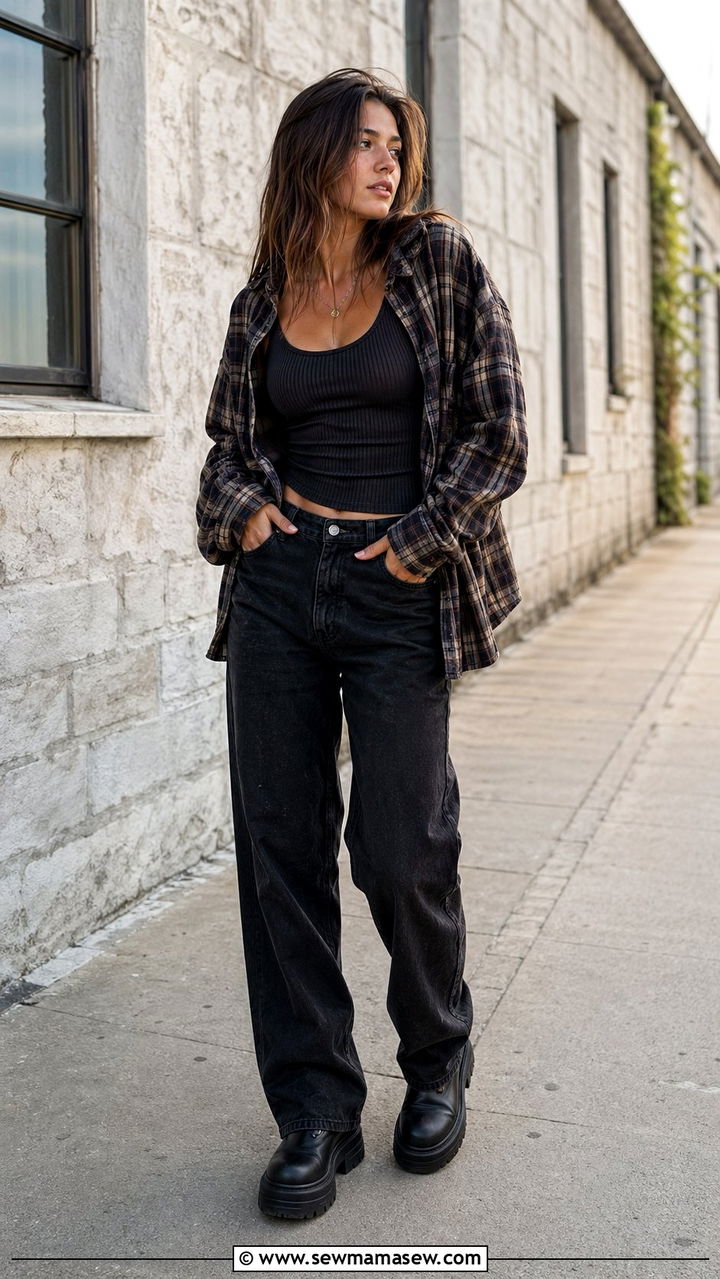 Black jeans with chunky boots outfit - 30 Black jeans outfit ideas with boots