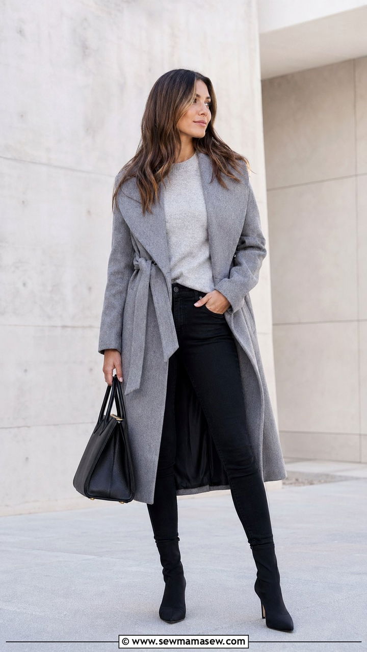 Black jeans with sock boots outfit - 30 Black jeans outfit ideas with boots