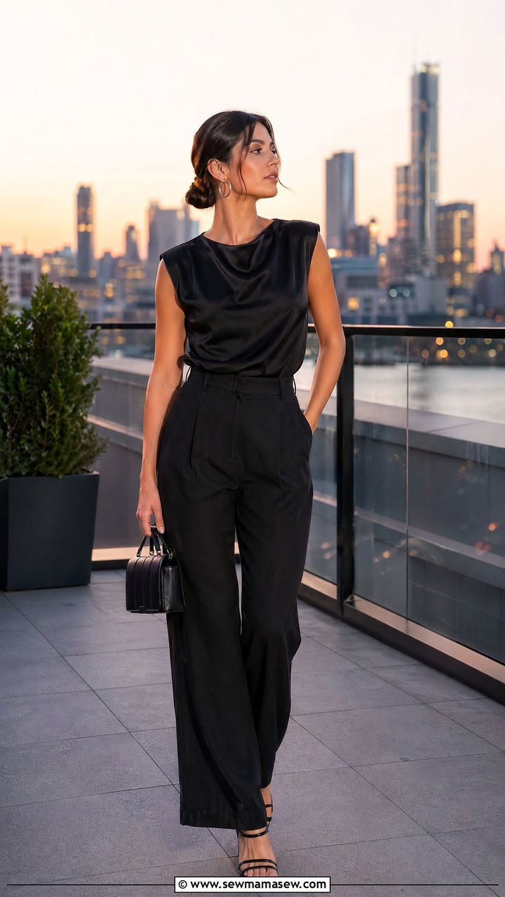 Black linen pants summer outfit - 35 Summer outfits with linen pants