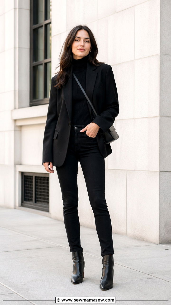 Black skinny jeans with black boots outfit - 30 Skinny jeans outfit ideas with boots