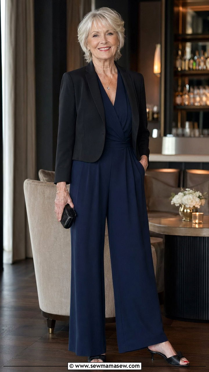 Blazer with Jumpsuit Outfit - 30 Best blazers for women over 60