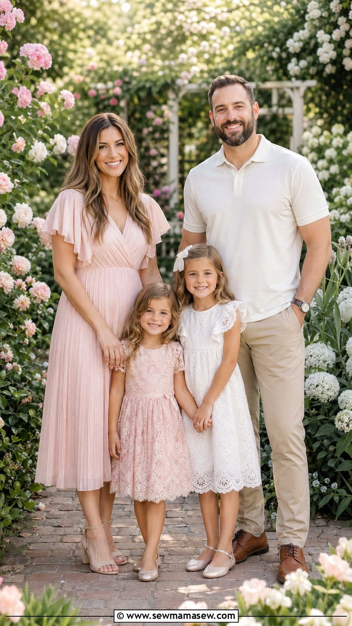 Blush And Ivory Family Picture Outfits - 30 What to wear for summer family photos