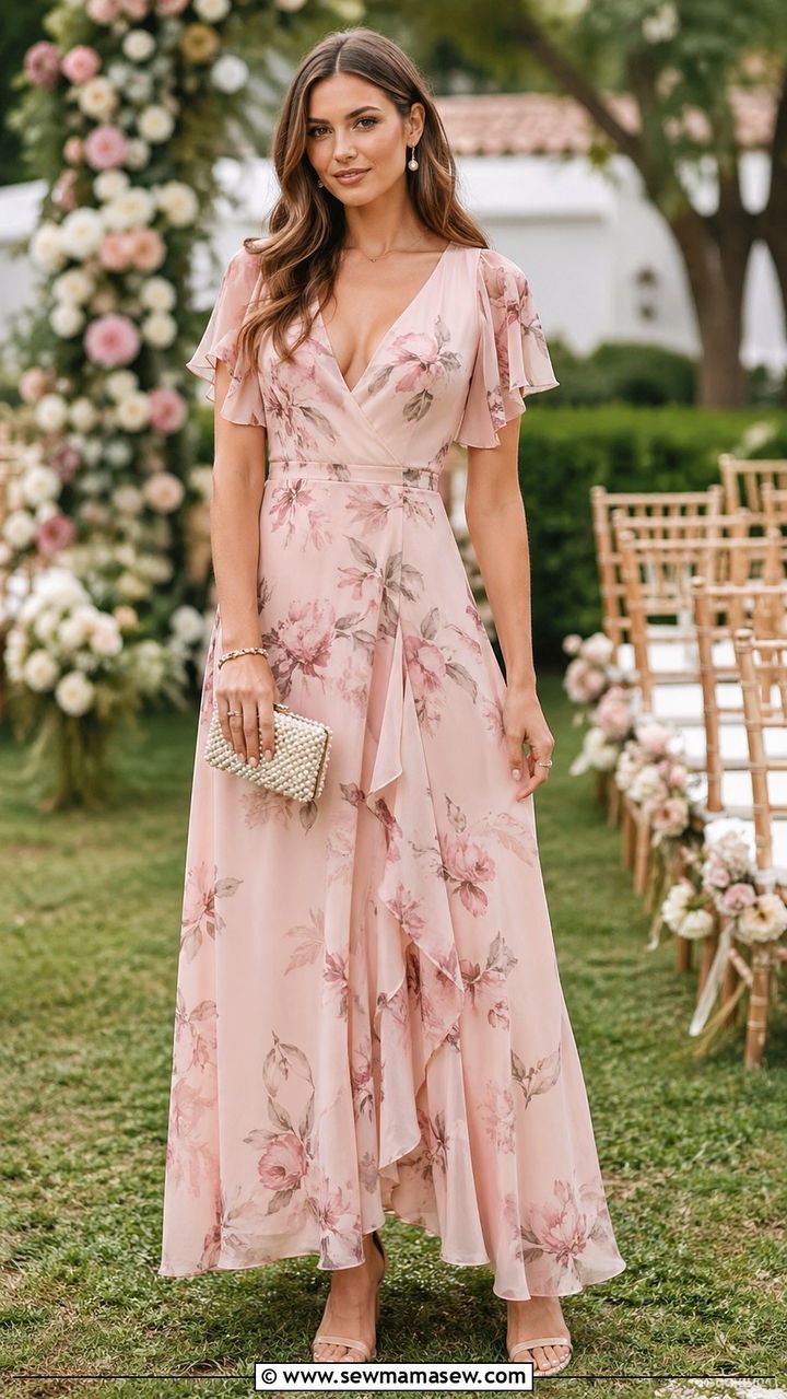 Blush Wedding Guest Outfit - 40 All blush outfit ideas