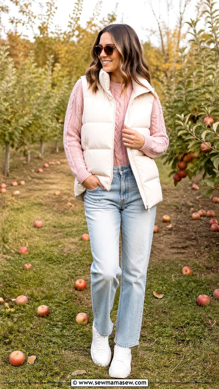 Blush and Light Denim Outfit - 40 All blush outfit ideas