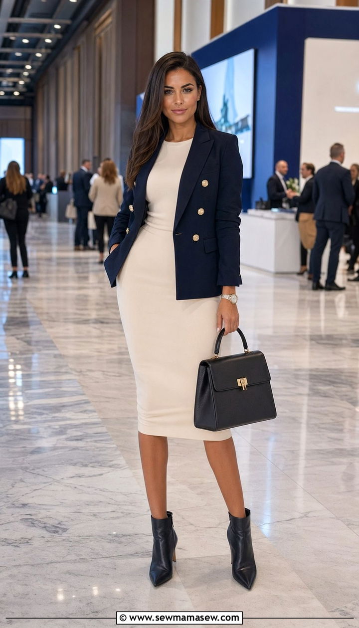 Bodycon Dress With Double Breasted Blazer Outfit - 30 Bodycon dress outfit ideas with a blazer