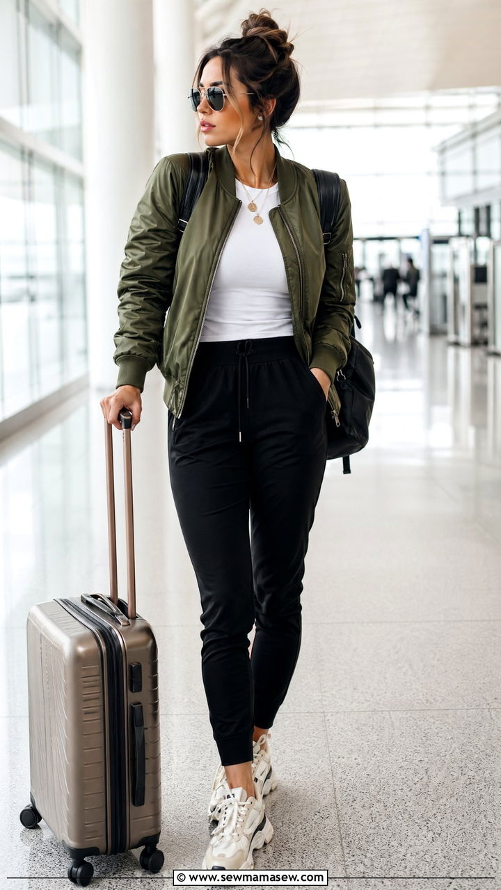 Bomber Jacket And Joggers Outfit - 35 casual outfits for women