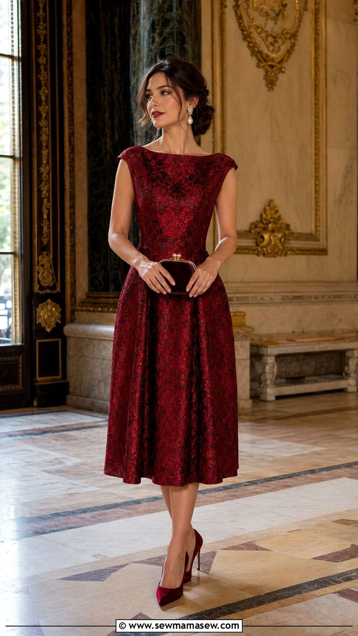 Brocade Dress Wedding Guest Outfit - 30 wedding guest outfits Pinterest