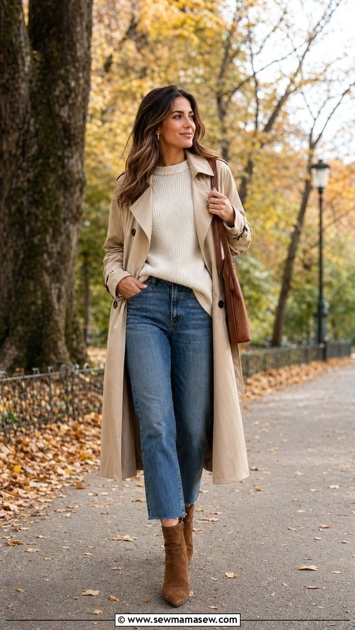 Brown Suede Ankle Boots With Straight Leg Jeans Outfit - 30 Ankle boots outfit ideas with jeans