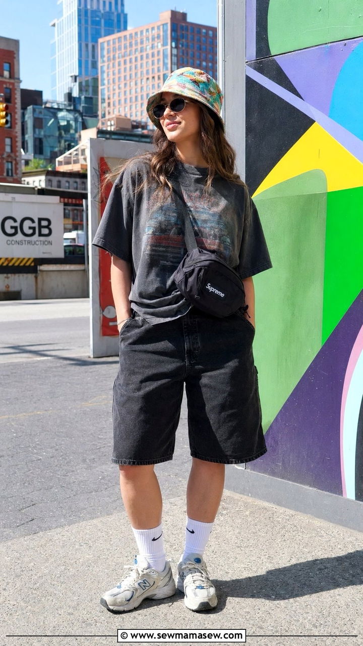 Bucket Hat And Oversized Graphic Tee Outfit - 35 Music festival outfit ideas 2026