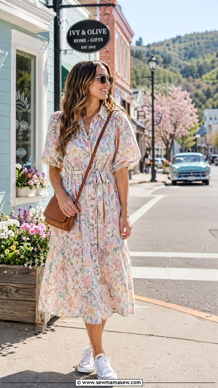 Button Down Dress Spring Outfit - 35 spring romantic outfits