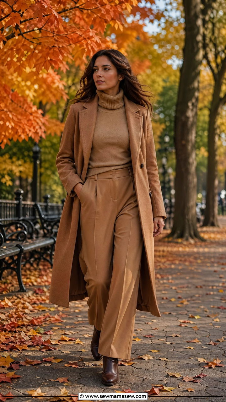 Camel And Tan Earth Tone Tonal Outfit - 35 Tonal outfit ideas