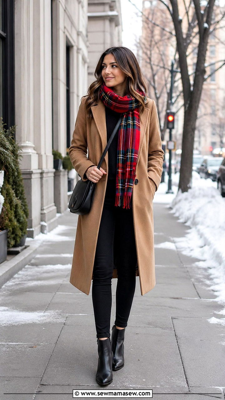Camel Skirt with Black Bodysuit and Heeled Sandals - 40 All camel outfit ideas