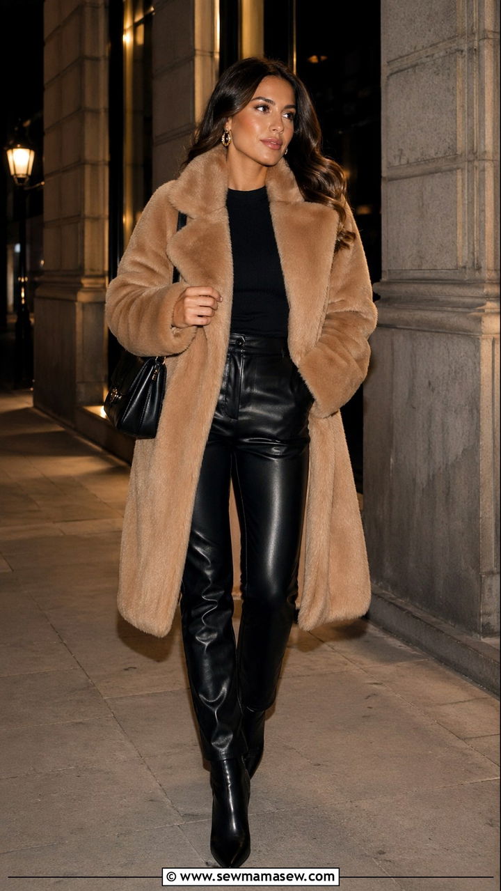 Camel Trench Coat with Grey Knit and Denim - 40 All camel outfit ideas