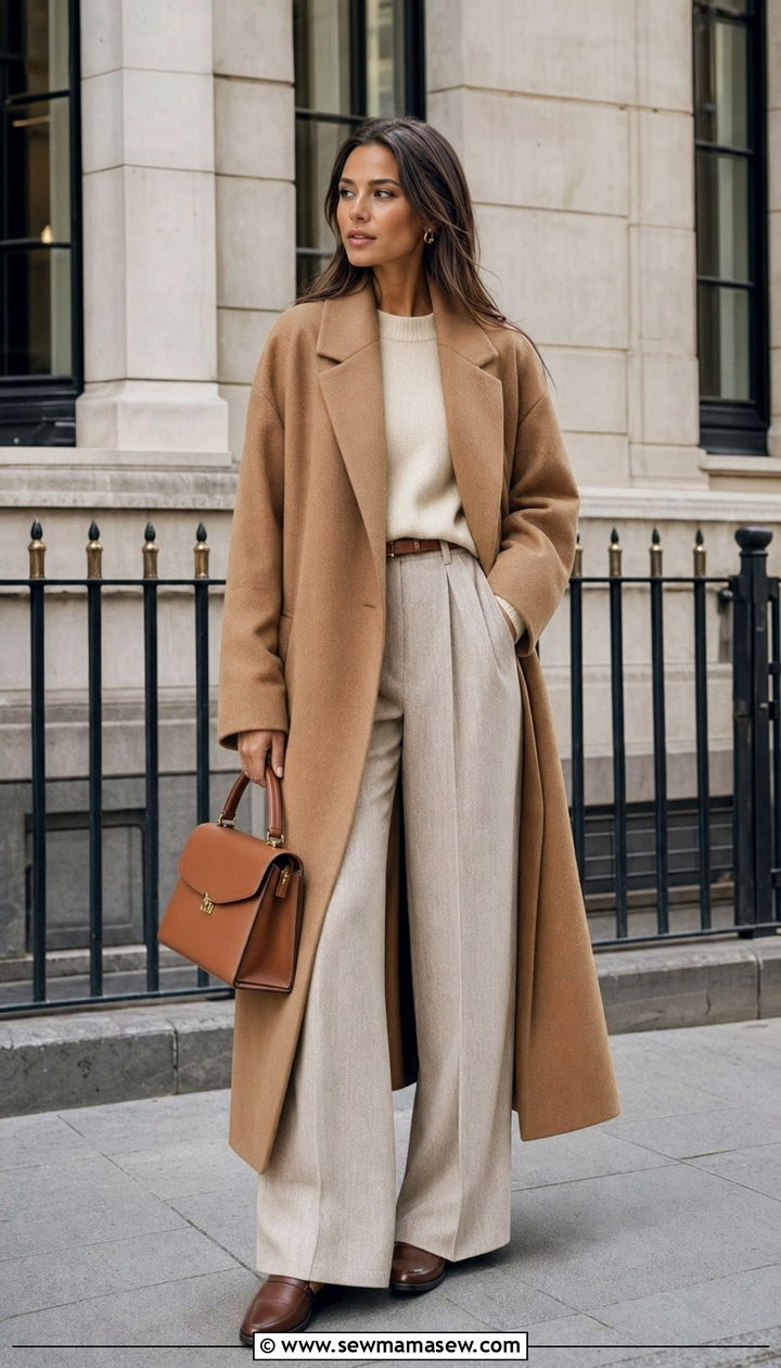 Camel cashmere coat outfit - 35 Quiet luxury outfits 2026
