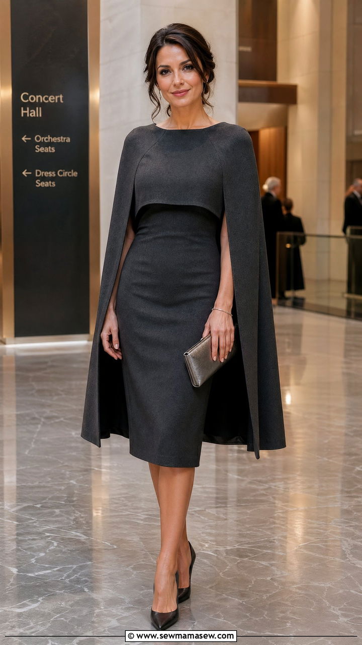 Cape Dress For Classical Concert - 35 Classical concert outfit ideas