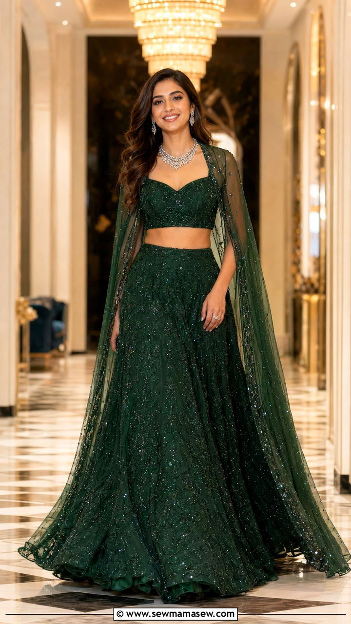 Cape Lehenga for Sangeet Night - 35 Sangeet outfit ideas