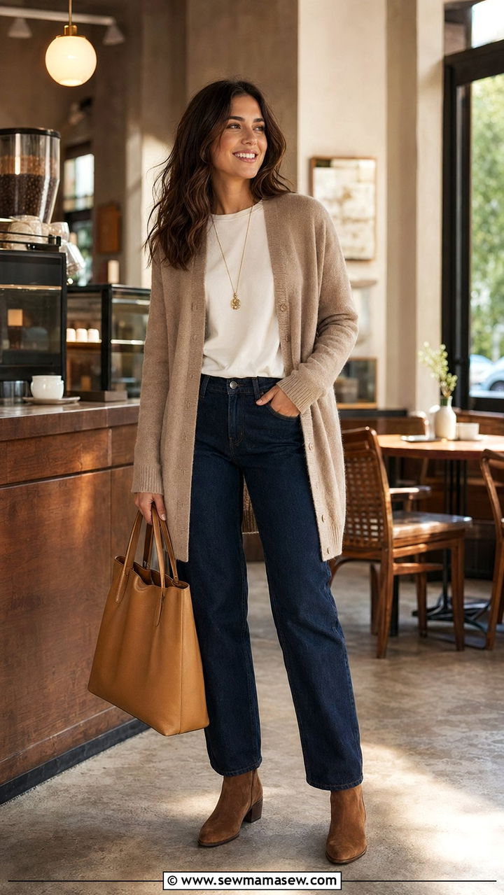 Cardigan Outfit - 35 Old money wardrobe essentials