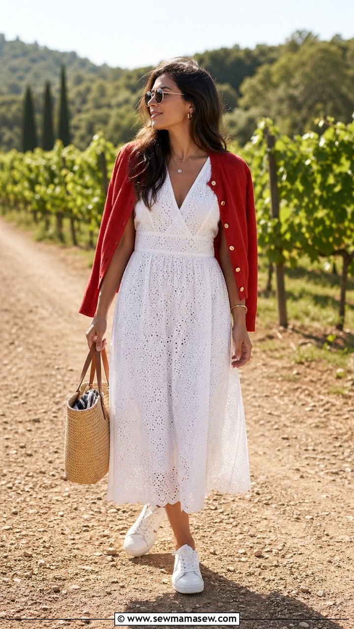 Cardigan over shoulders outfit - 35 Preppy outfits 2026