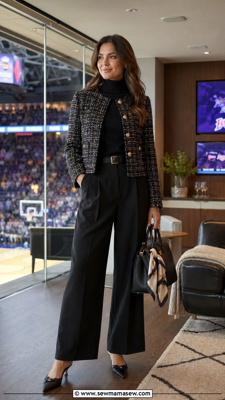 Cargo Maxi Skirt and Cropped Team Tee - 30 Basketball game outfit ideas