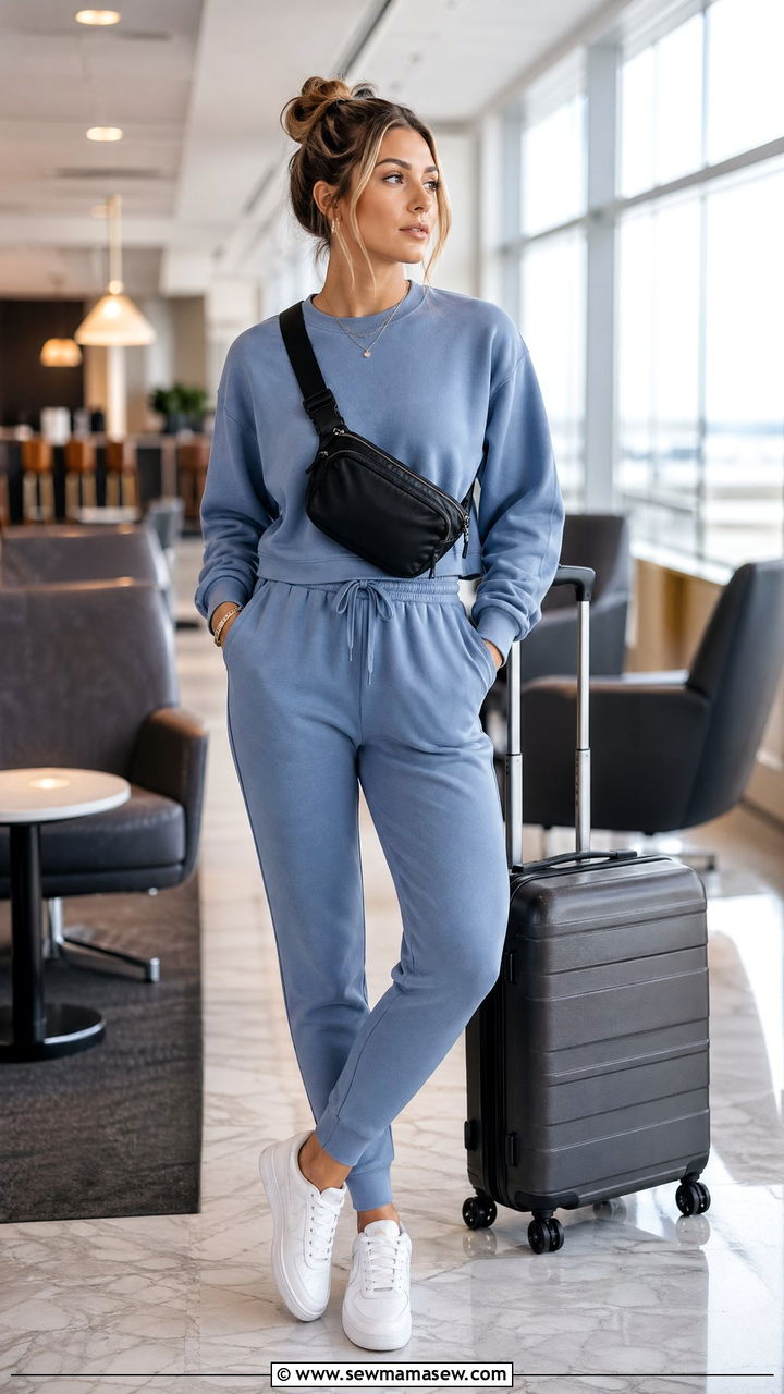 Casual Outfit With Matching Sweatsuit And Sneakers - 35 casual outfits inspo
