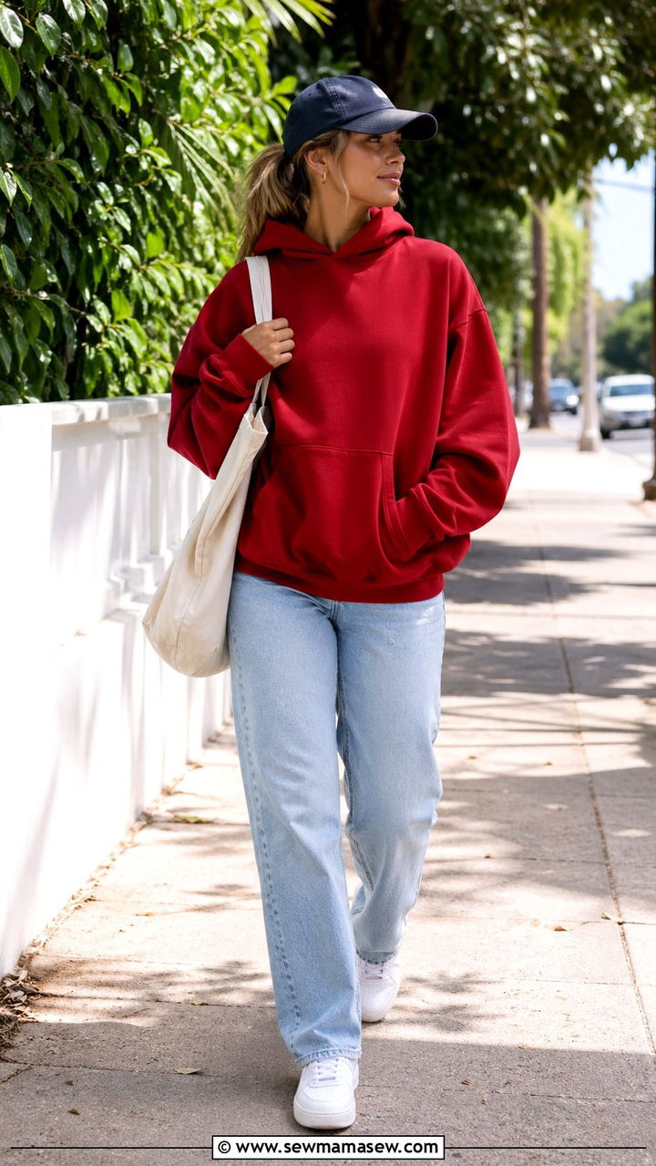 Cherry Red Casual Weekend Outfit - 40 All cherry red outfit ideas