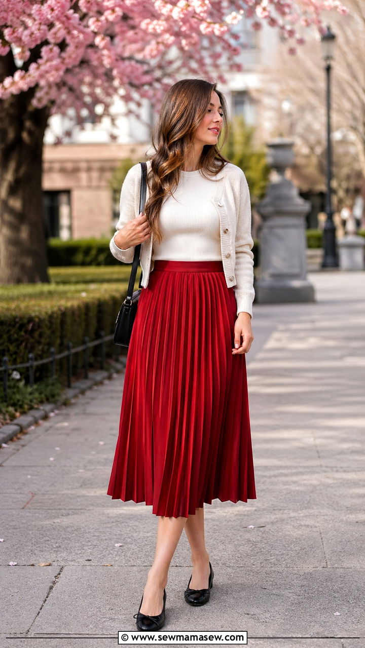 Cherry Red Coat With Black Trousers - 40 All cherry red outfit ideas