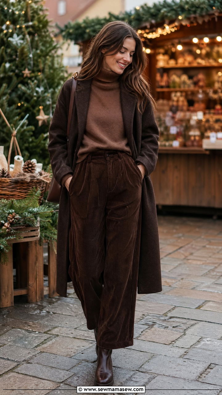 Chocolate Brown Cozy Tonal Outfit - 35 Tonal outfit ideas