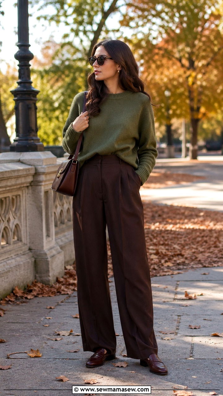 Chocolate Brown Mini Dress with Ankle Boots - 40 All chocolate brown outfit ideas