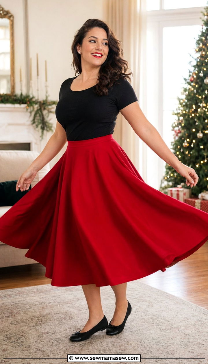 Circle Skirt Outfit for Curvy Women - 30 Best skirts for curvy women