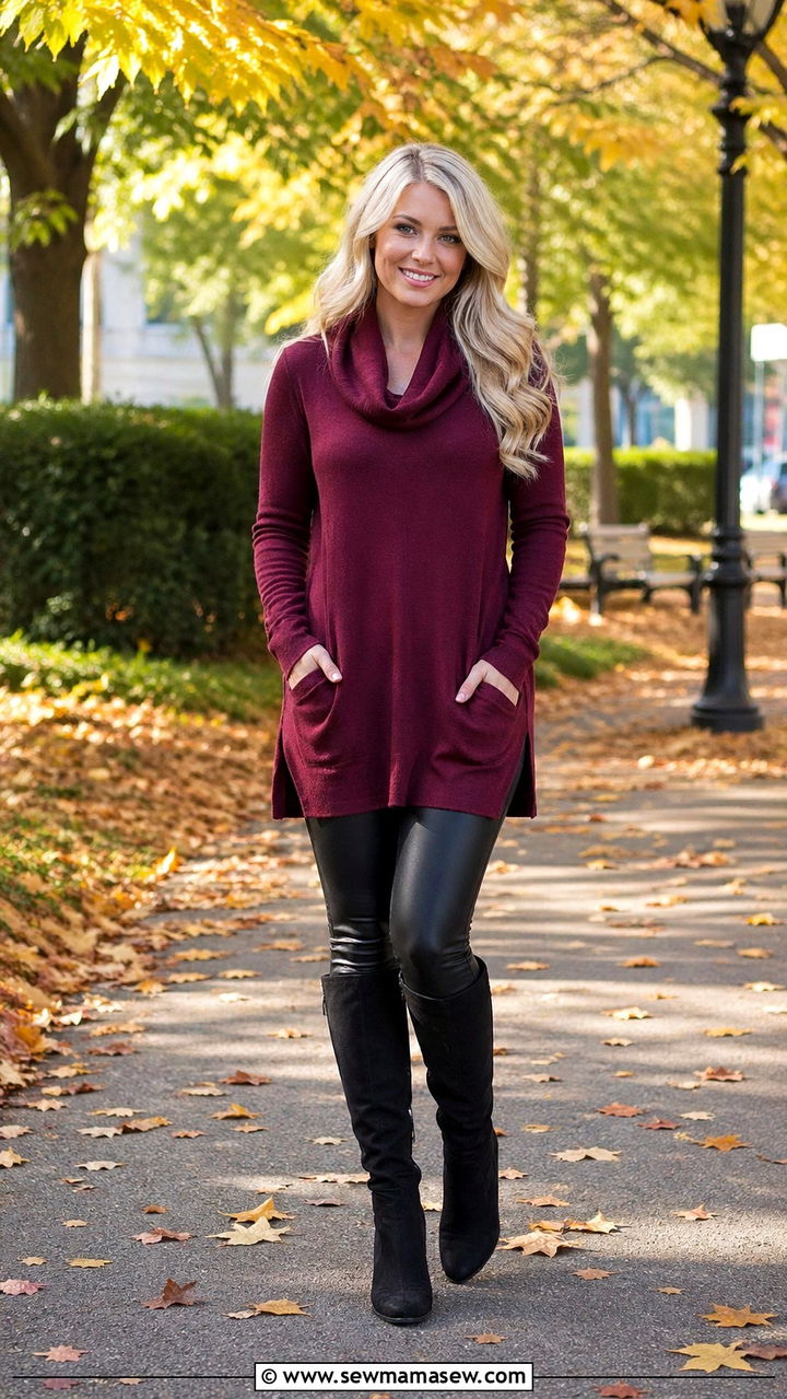 Claret Leather Jacket And Black Dress - 40 All claret outfit ideas