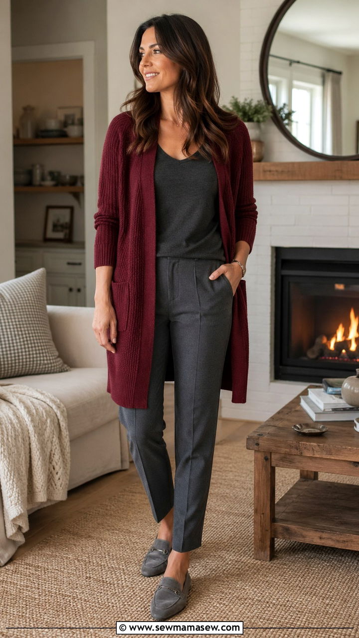 Claret Puffer Coat And Black Jeans - 40 All claret outfit ideas