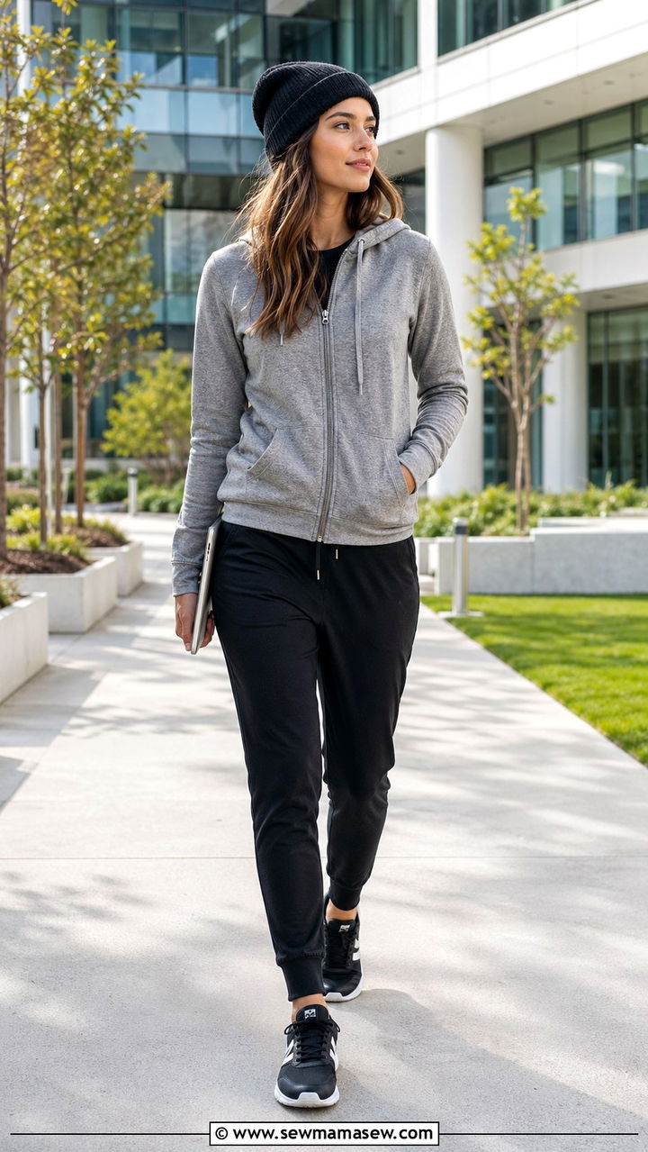 Classic Hoodie and Slim Joggers Outfit for Software Engineers - 30 Software engineer outfit ideas