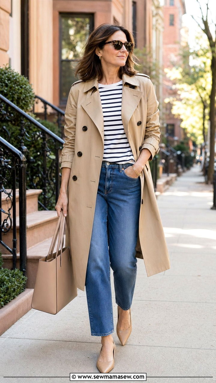 Classic Trench Coat Outfit Women Over 40 - 30 Best jackets for women over 40