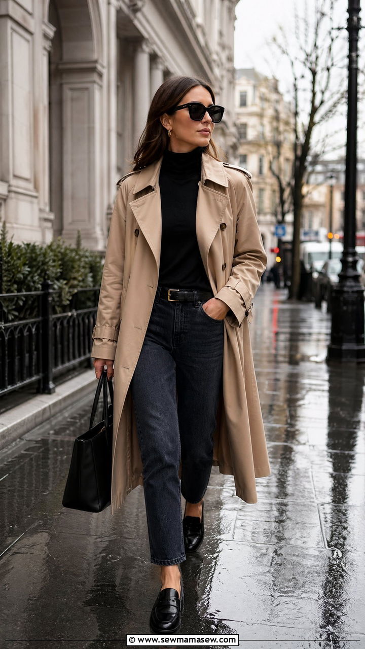 Classic Trench Coat Outfit - 35 classy quiet luxury outfit ideas