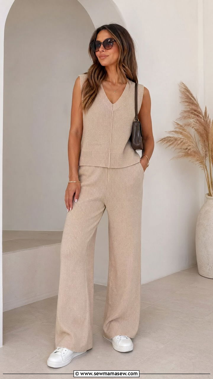 Co Ord Set with Sneakers Outfit - 35 casual outfit ideas for women