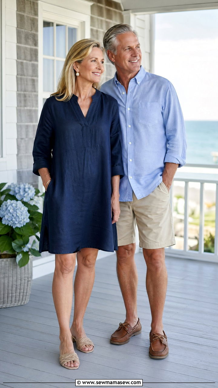 Coastal grandmother couple coordination - 35 Summer matching outfits for couples
