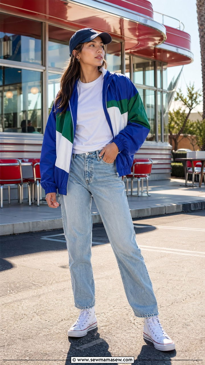 Color Block Windbreaker Outfit - 35 windbreaker outfits inspo
