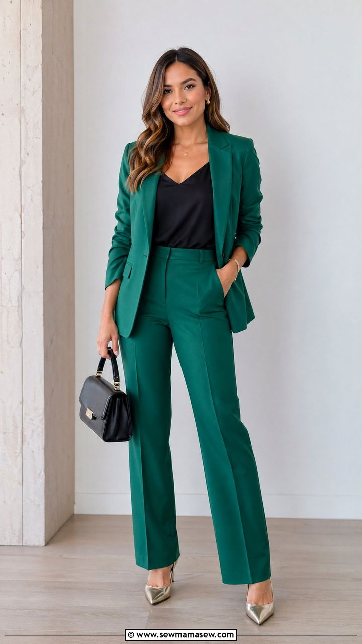Colorful two piece suit work outfit for women - 35 work outfits for women