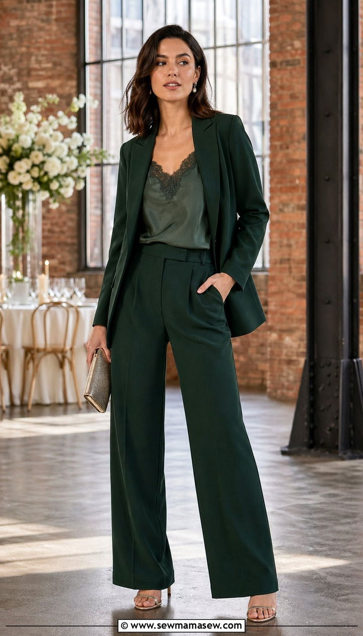 Coordinated Blazer and Trousers Wedding Guest Outfit - 30 wedding guest outfits aesthetic