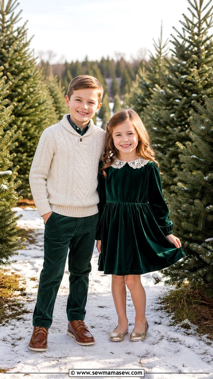 Coordinated Sibling Outfits for Holiday Card Photos - 30 Sibling photoshoot outfit ideas
