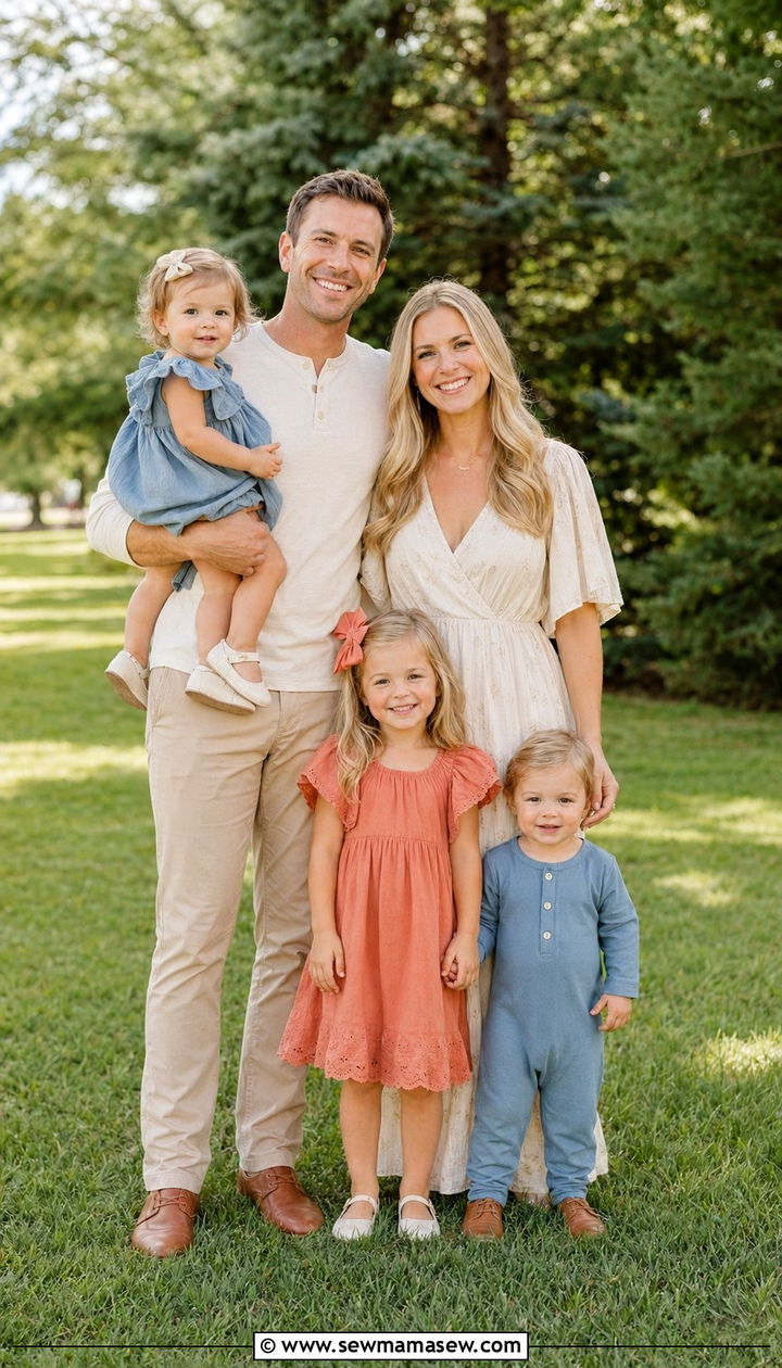 Coordinating Sibling Outfits With Parent Neutrals - 30 What to wear for summer family photos