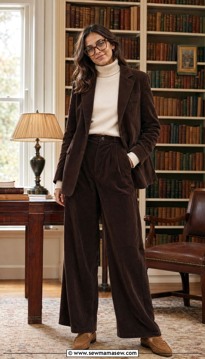 Corduroy Blazer and Trousers - 30 40 degree weather outfits