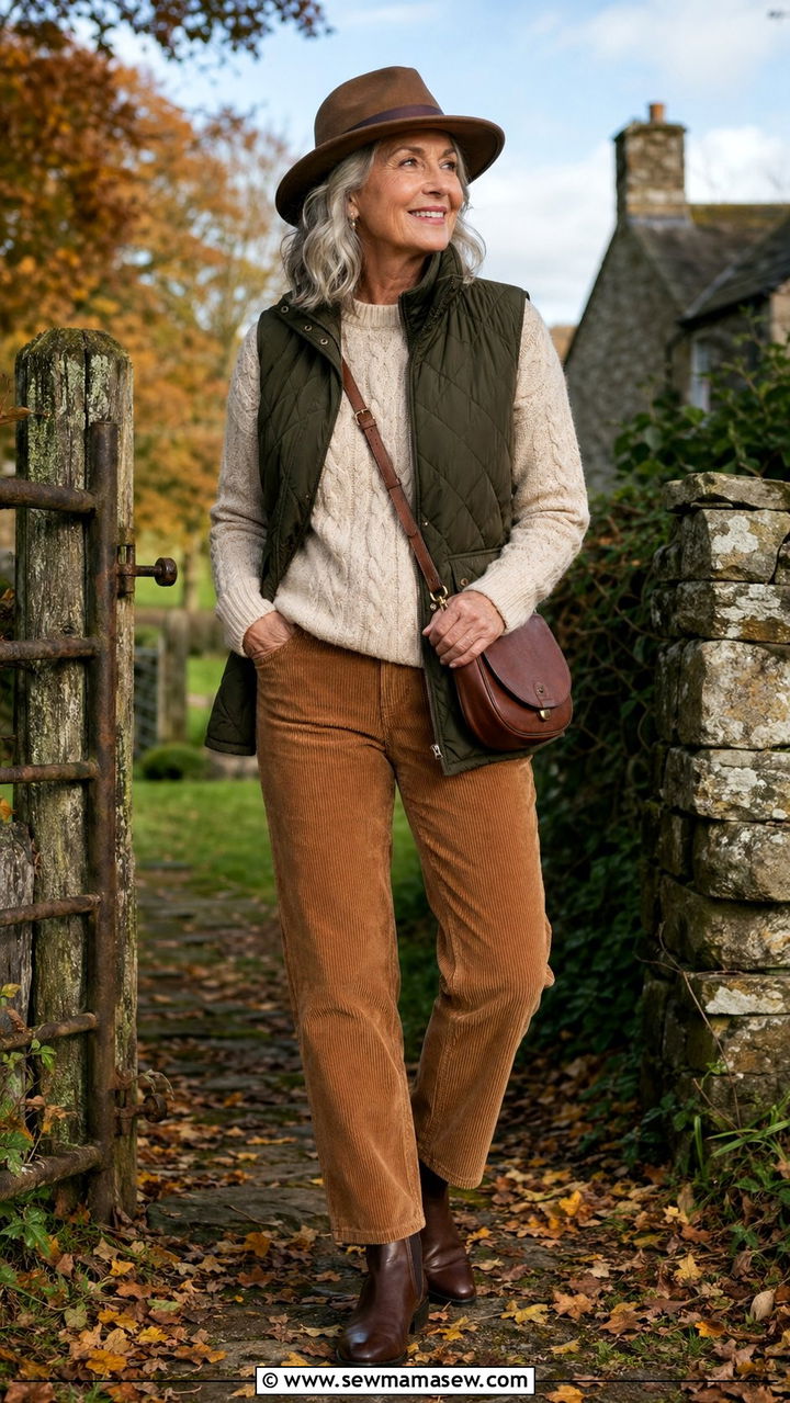 Corduroy Straight Leg Pants Outfit Women Over 60 - 30 Best pants for women over 60