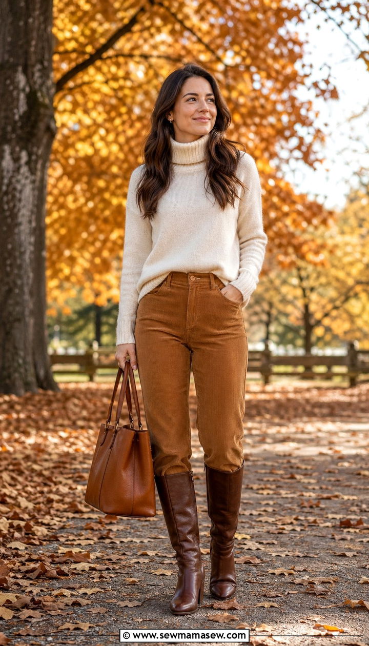 Corduroy Straight Leg Pants for Petite Women - 30 Best pants for petite women