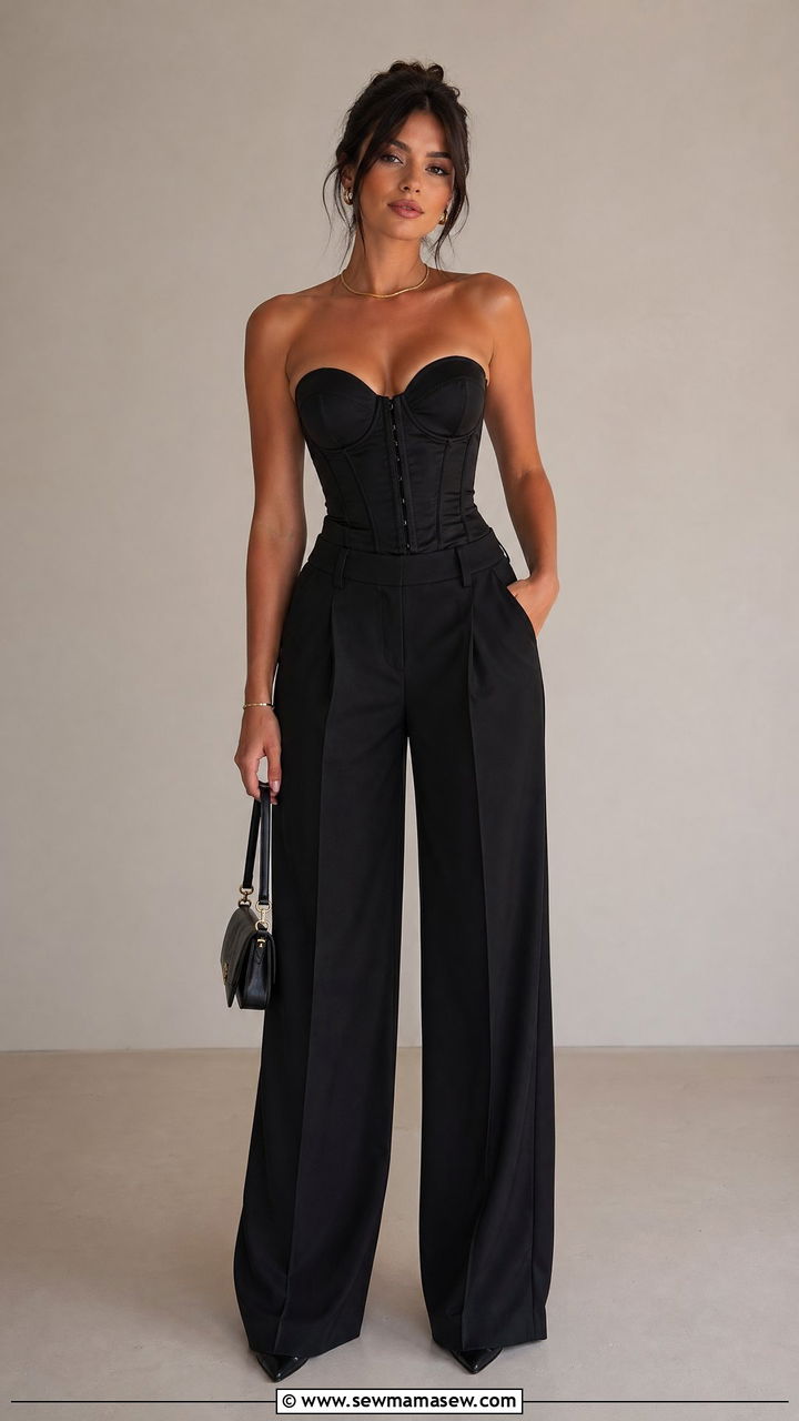 Corset Top And Pants - 35 concert outfits ideas